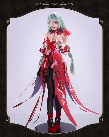 Wuthering Waves Phrolova Cosplay Costume Wig Dress Headwear Earrings Fractsidus Halloween Party for Women Girls Accessory Props