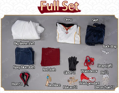 LAST BATCH UWOWO Genshin Impact Fanart Ganyu Cosplay Chinese Style Dress Traditional Clothing Liyue Cosplay Costume Cos Cosplay