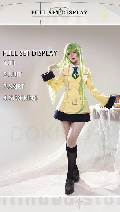 IN STOCK C / Kallenn Cosplay Costume Anime Cosplay DokiDoki-R Lelouchh C Cosplay Women Cute School Uniform Costume