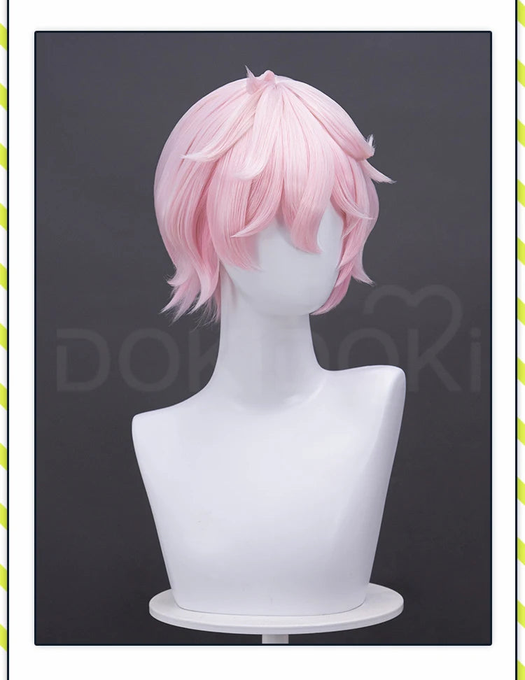 IN STOCK Dahlia Ifa Wig Game Genshin Impact DokiDoki Men Pink Hair Mondstadt Ifa Cosplay Dahlia Book Prop Free Wig Cap