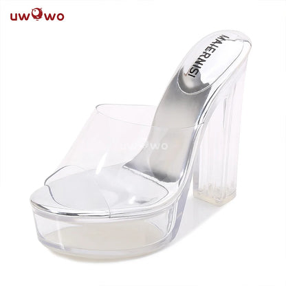 UWOWO Bloomm Enchantixx Floraa /Stellaa/Musaa Cosplay Costume Shoes Transparent Shoes Size 35-42 High heeled Shoes