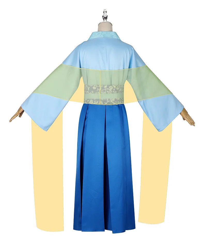 Anime The Apothecary Diaries Maomao Cosplay Costume Wig Blue Dress Hanfu Hunting Outfit Halloween Party for Women Girls iCoser