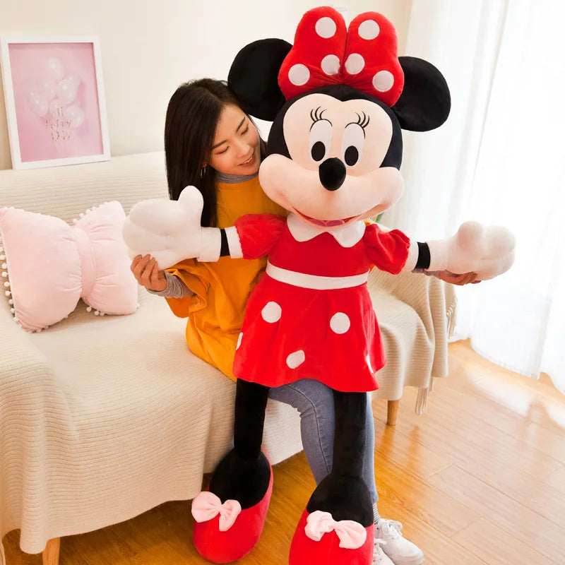 35-100cm Disney Couples Mickey Mouse Minnie Kawaii Plush Toys Children Gifts Plush Toys Doll Birthday Gift For Girlfriend Girls