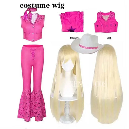 Homchee Trends Cos Barbi Costume Set Adult Cotton Polyester - costume hat wig / L