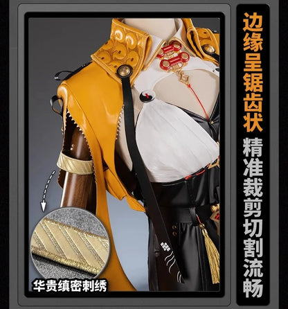 Zenless Zone Zero Yixuan Cosplay Costume Wig Uniform Headwear Rings Yunkui Summit Halloween Party for Women Girls Carnival Props