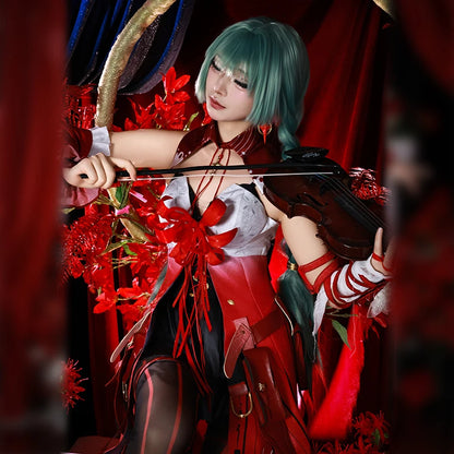 Wuthering Waves Phrolova Cosplay Costume Dress Wig Earrings Fractsidus Halloween Party for Women Girls Carnival Accessory iCoser