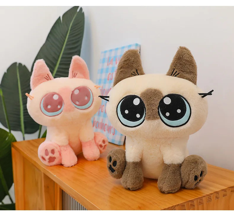 30-50cm Siamese Cat Animals Stuffed Doll Super Soft Home Office Decor High Quality Rabbit Toys Girls Boys Christmas Presents