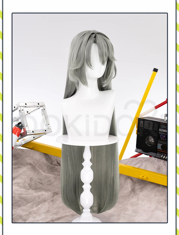 IN STOCK Vita Wig Game Honkai Impact 3rd Cosplay Wig DokiDoki Women 100cm Long Grey Hair Vita Cosplay Wig Free Wig Cap Christmas
