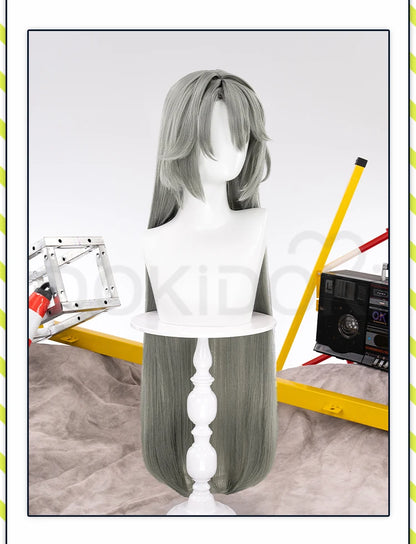 IN STOCK Vita Wig Game Honkai Impact 3rd Cosplay Wig DokiDoki Women 100cm Long Grey Hair Vita Cosplay Wig Free Wig Cap Christmas