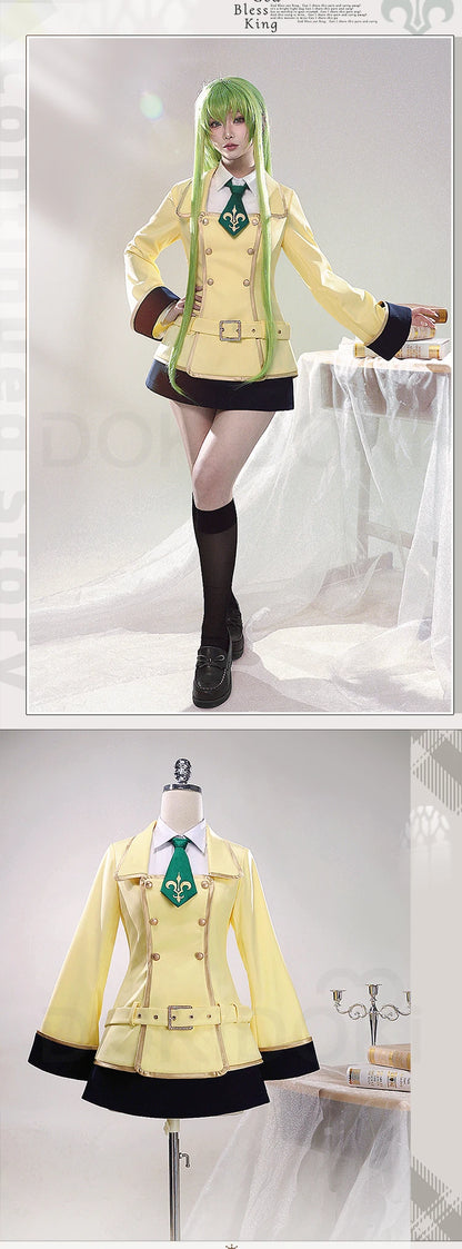 IN STOCK C / Kallenn Cosplay Costume Anime Cosplay DokiDoki-R Lelouchh C Cosplay Women Cute School Uniform Costume