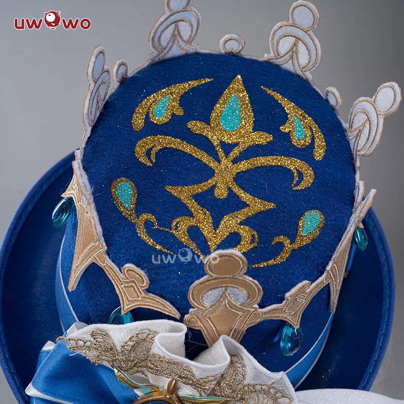 UWOWO Furina Cosplay Hat Genshin Impact Furina Focalors Cosplay Hydro Archon Fontaine Rococo Style Headwear with Acces