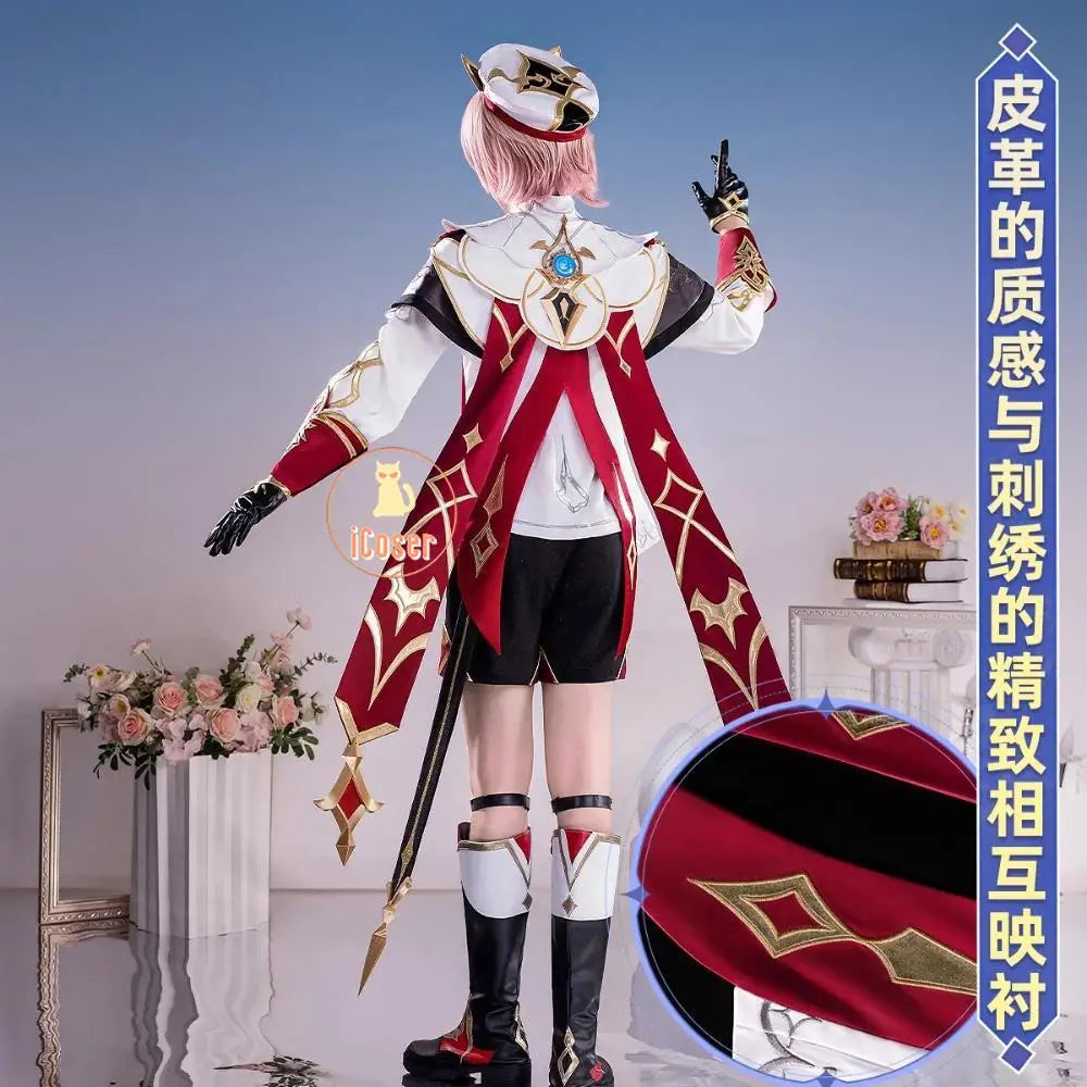iCoser Genshin Impact Dahlia Cosplay Costume Wig New Skins Uniform Hat Festival Halloween Party for Women Men Carnival Outfit