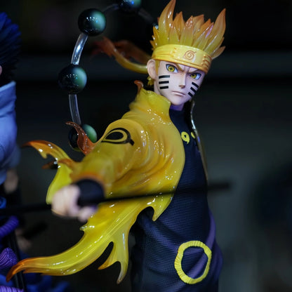 Anime Naruto Shippuden Figurine Naruto Uzumaki Uchiha Sasuke Action Figure 38cm PVC Toy Statue Collection Model Birthday Gifts