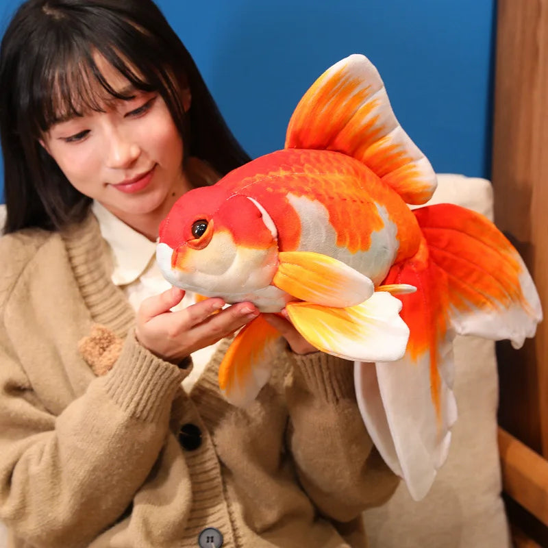 50cm Creative goldfish plush pillow Toy Simulation Fish Soft Plush cartoon Fake Fish Toy kawaii room decor kids gifts ﻿