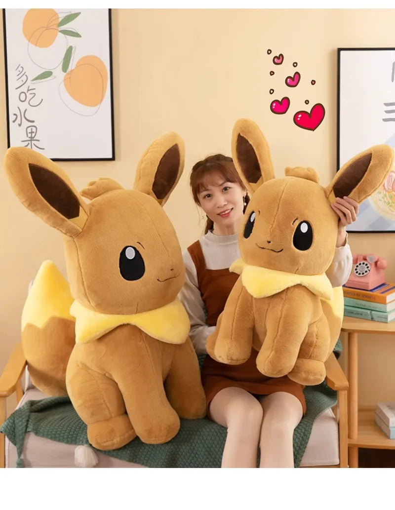 40/50/70CM Big Size Pokémon Eeveelutions Plushies Anime Stuffed Toy Cartoon Comfortable Soft Doll Ornament Bolster Gift for Kid