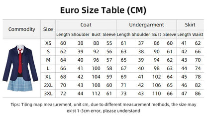 iCoser Anime My Dress-Up Darling Marin Kitagawa Cosplay Costume Blue Skirt Suit School Uniform Season 2 Halloween for Women Girl