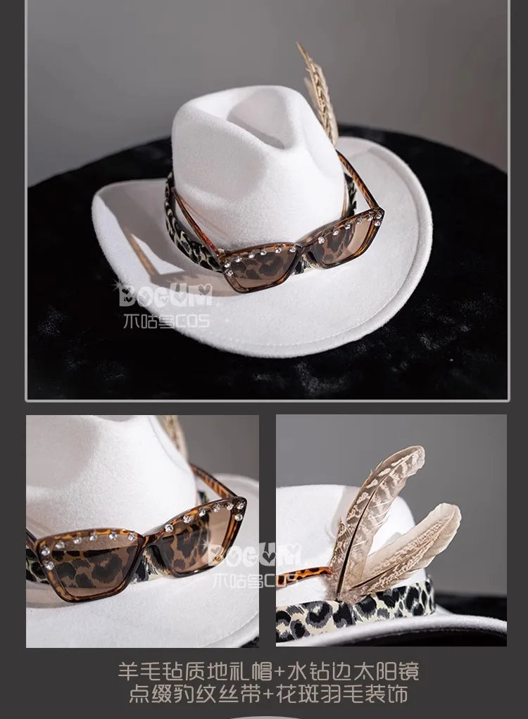 Identity V Prospector Cosplay Costume Wig Norton Campbell Uniform Hat Glasses Gambler in The Spotlight Halloween Women Men Props