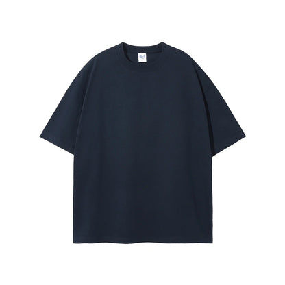 ZODF New Summer Men 275gsm Cotton T Shirts Unisex Women High Street Oversized FG Noshrink Solid T-Shirt Streetwears HY0152