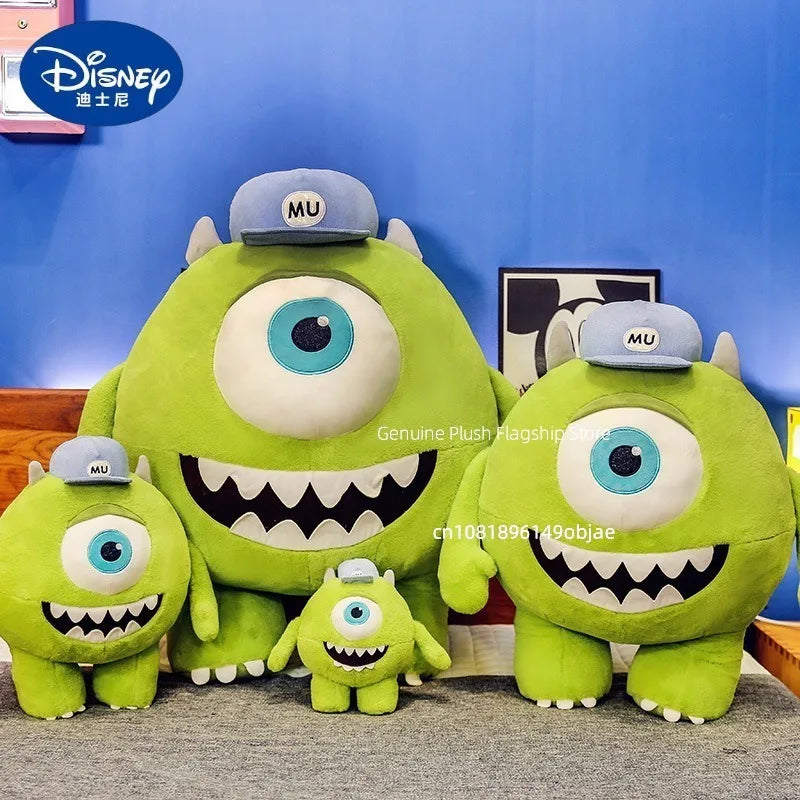 40/60CM Big Size Mike Wazowski Disney Anime Plush Stuffed Doll Kawaii Room Decoration Plushies Pillow Ornaments Holiday Gifts
