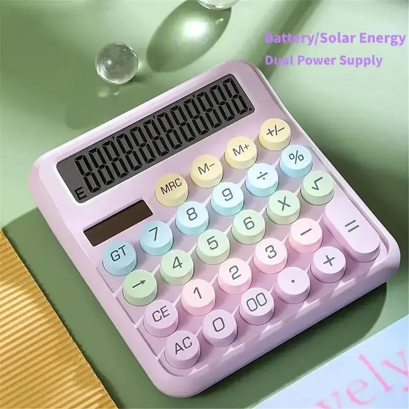 Ins Dopamine Candy Color Calculators Large Display Mechanical Dot Keyboard Back To School Supplies Students/Finance Stationery