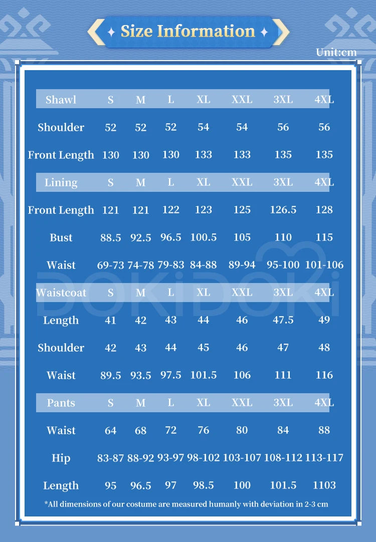 IN STOCK Captain Capitano Cosplay Costume Game Genshin Impact【S-4XL】DokiDoki Men Costume Fatui Harbinger Halloween Plus Size