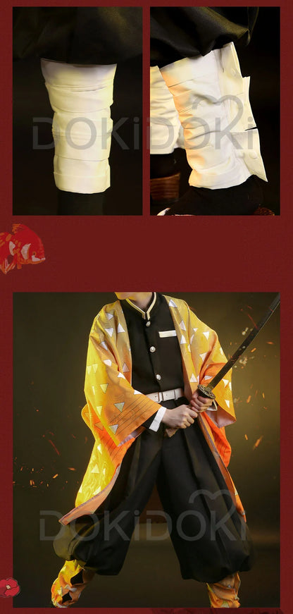 IN STOCK Agatsumaa Zenitsuu Cosplay Costume Anime DokiDoki-SR Men Uniform Costume Zenitsuu Cosplay Haori