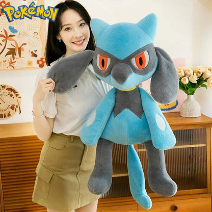 40/60/80CM Big Size Pokemon Plushies Morpeko Lucario Peluche Cartoon Anime Kawaii Stuffed Comfortable Soft Doll Children Gift