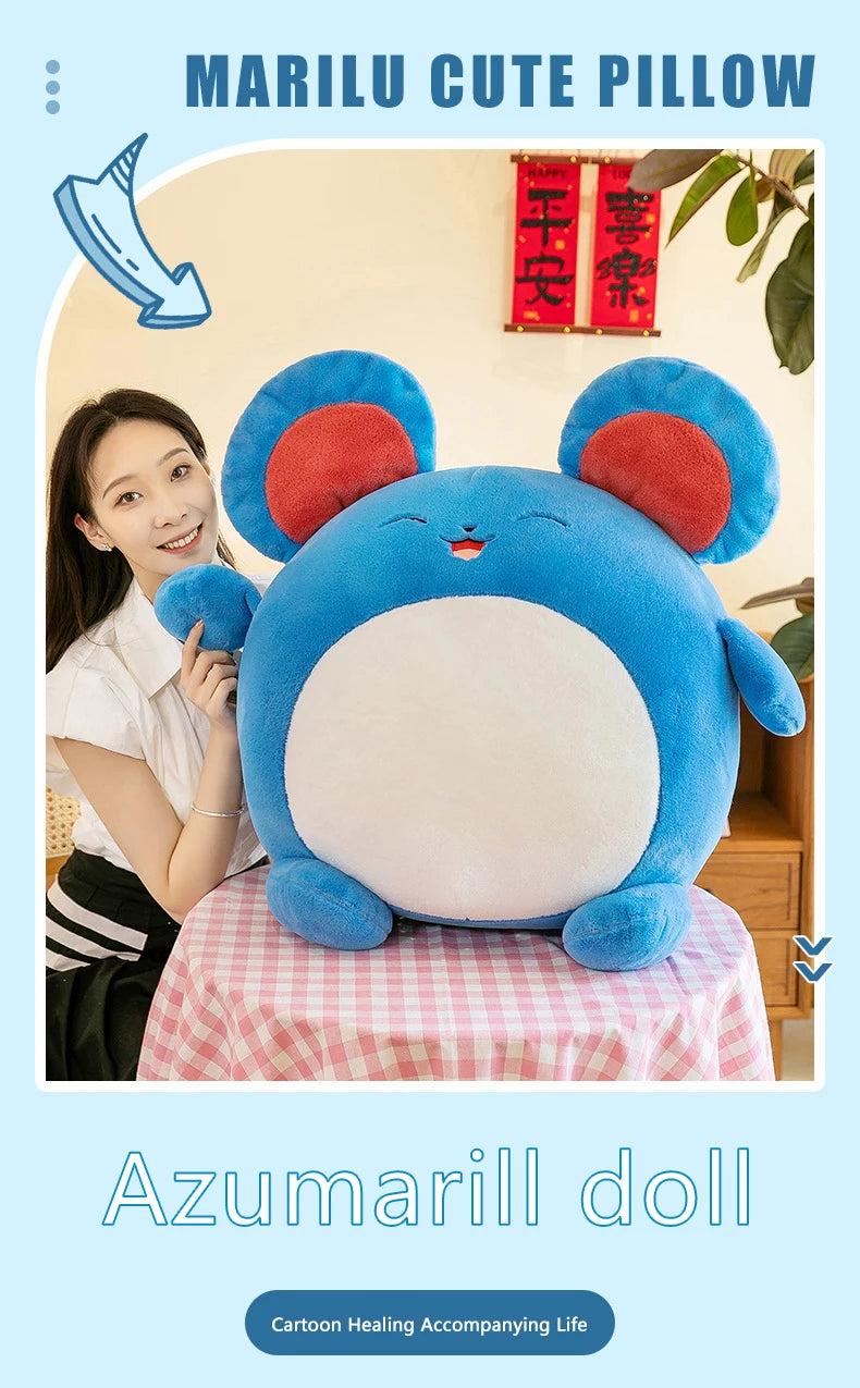 35/55/75cm Azumarill Pokemon Large Plush Toy Anime Doll Cute Giant Pokémon Cute Cartoon Stuffed Plushie Pillow Gift for Children