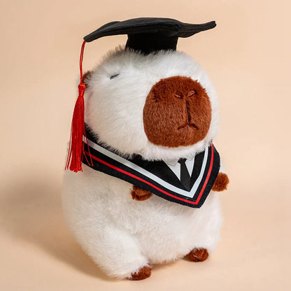 2025 Graduation Gift Stuffed Animal Plushies Capybara Bear Dog Soft Toy Cute Plush Owl with Bachelor's Gown Doctoral Cap