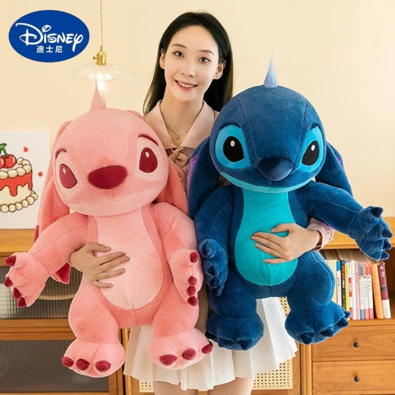 50/70/90cm Super Big Size Stitch Disney Anime Plush Stuffed Doll Angel Decoration Plushies Children Pillow Ornament Holiday Gift