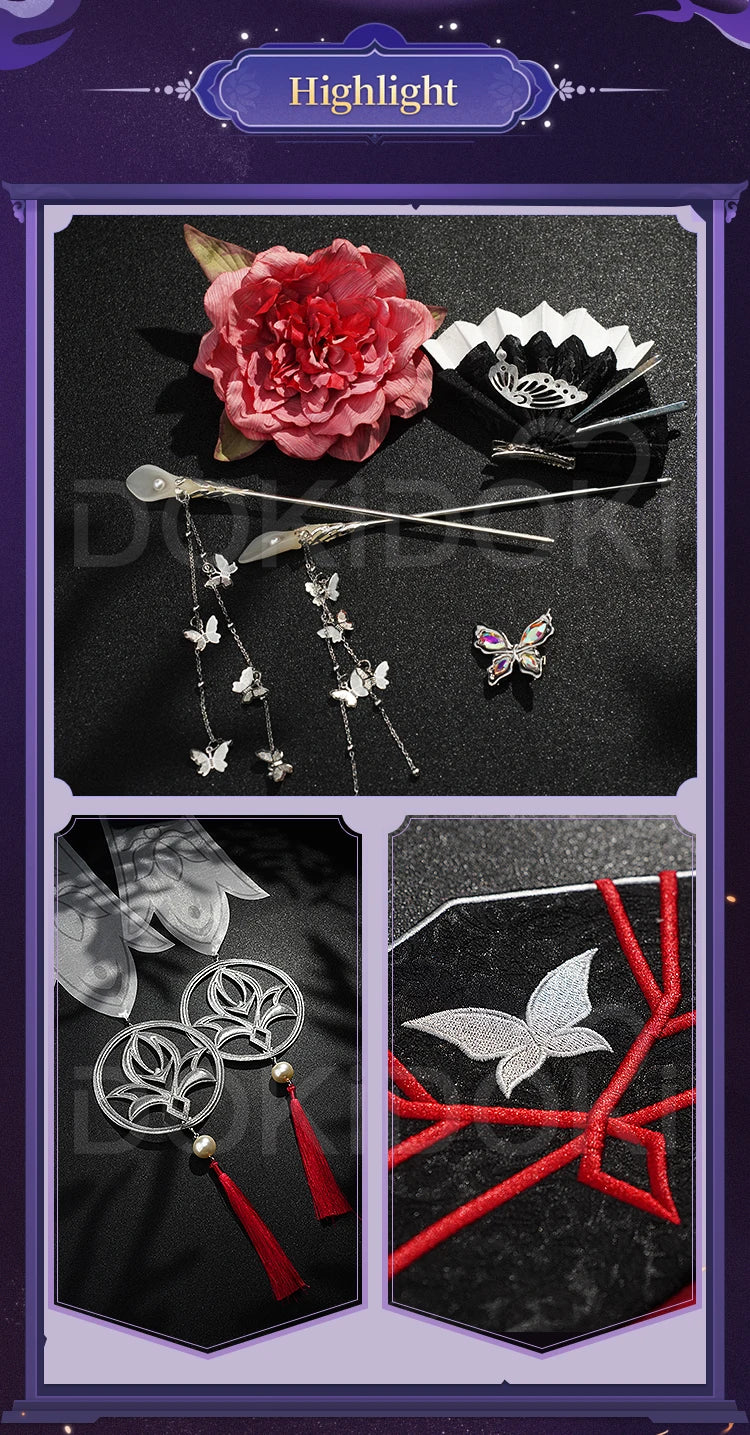 Kafka Doujin Cosplay Costume Game Honkai: Star Rail DokiDoki-SR HSR Costume Kafka Cosplay Women Doujin Dress