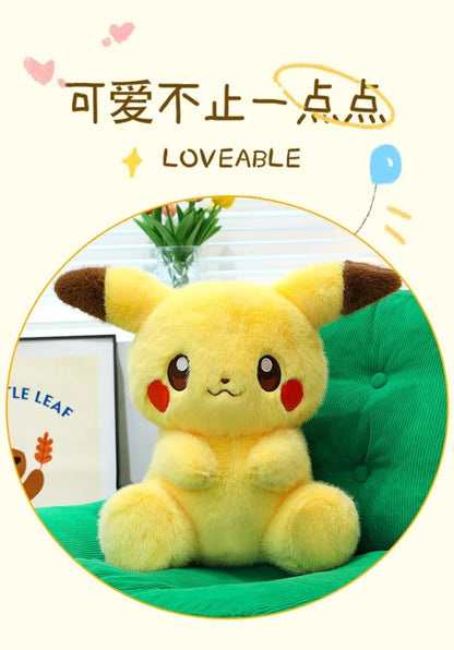 35/45/60CM Pikachu Pokémon Plushie Cartoon Anime Kawaii Peluche Comfortable Soft Doll Cushion Children Room Decoration Toy Gift