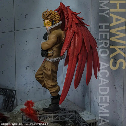 Bandai Ichiban Kuji My Hero Academia Hawks Midoriya Bakugou 24cm PVC Model