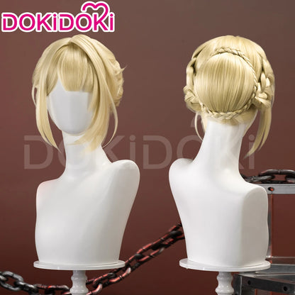 IN STOCK Evelyn Wig Game Zenless Zone Zero DokiDoki ZZZ Women 35cm Golden Hair Evelyn Cosplay Free Wig Cap