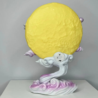 New 26cm One Piece Anime Periphery Figure Moon Nika Luffy Gear 5 With Moon Light Action Figure Gk Statue Model Home Decorations