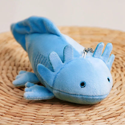 22cm Small Axolotl Plush Keychain Mini Cute Salamander Soft Toy Stuffed Animal Newt Kawaii Bag Pendant Decoration