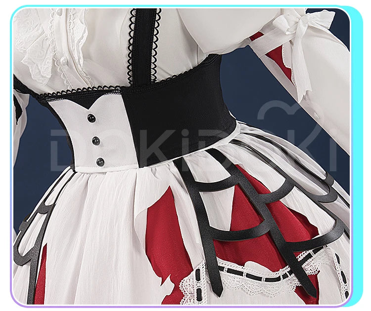 IN STOCK Akiyamaa Mizuki Mikuu Cosplay Costume Game Cosplay【XS-2XL】DokiDoki-R Women White Lolita Dress Mizu5 Cosplay Plus Size