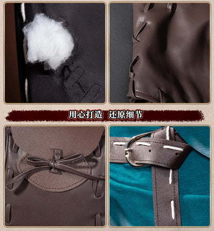 Identity V Archer Cosplay Costume Wig Brynhildr Vilulf Uniform Glasses Eye Patch Halloween Party for Women Girls Carnival Props