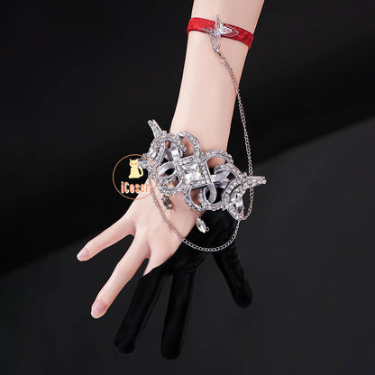 Love and Deepspace MC Cosplay Costume Midnight Waltz Red Dress Heroines New Skin Outfit Sylus Halloween Party for Women Girls