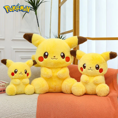 35/45/60CM Pikachu Pokémon Plushie Cartoon Anime Kawaii Peluche Comfortable Soft Doll Cushion Children Room Decoration Toy Gift
