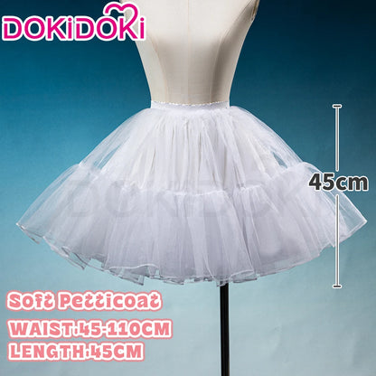 IN STOCK Underskirt Petticoats Bustle Cosplay Props DokiDoki Halloween Skirt Dress Petticoats Long Short White Black Bustle