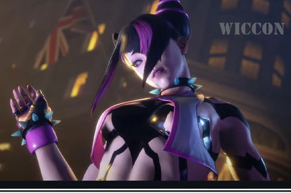 SF6 Juri Han Cosplay Costume Set Polyester Women
