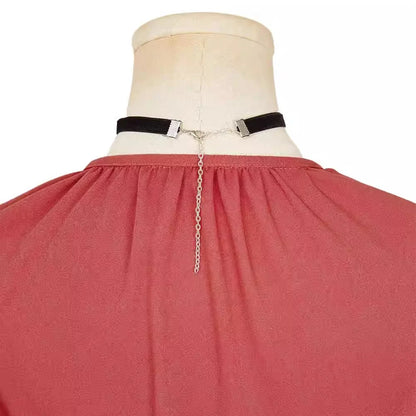 Anime Witch Watch Nico Wakatsuki Cosplay Costume Wig Red Dress Choker Outfit Halloween Party for Women Girls Carnival Props Cos