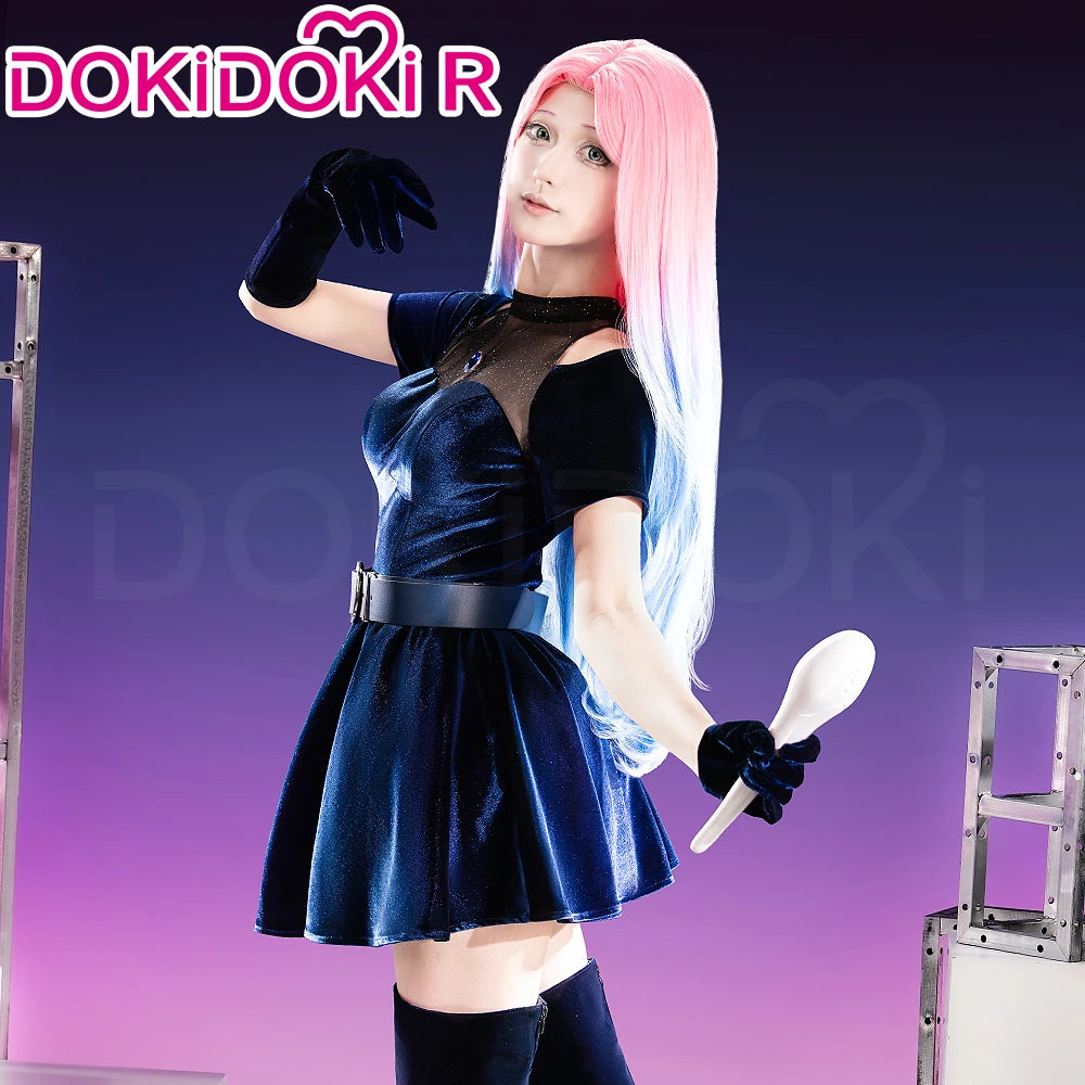 IN STOCK Mizi Cosplay Costume Anime Cosplay【S-3XL】Alien Stage DokiDoki-R Stage Costume Mizi Dress Cosplay Tattoo Plus Size