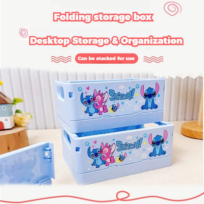 New Stitch Folding Storage Box Interstellar Baby Stitch Stacking Music Desktop Stationery Storage Rack