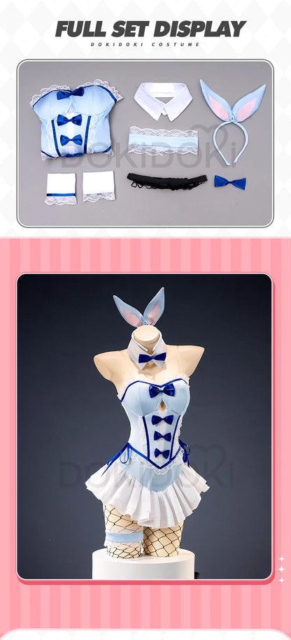 IN STOCK Kitagawa Marin Cosplay Costume Anime Cosplay DokiDoki-N Blue Bunny Girl Costume Marin Sexy Dress Rabbit Ears