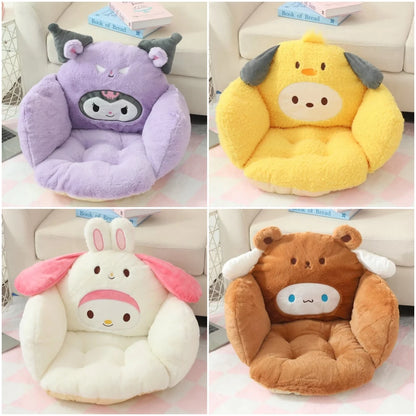 Sanrio Comfortable Seat Cushion For Chair Kuromi My Mleody Hello Kitty Back Cushion Stuffed Anime Sitting Cushion Gifts Girl