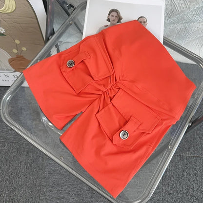 Nude High Waist Peach Butt Sport With Pocket Yoga Shorts Leggings Quick Drying Gym Training  Cycling Outdoor sports Shorts