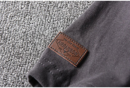 2025 Summer New American Retro Short-sleeved O-neck 3D Letter Printed T-shirt Men's Fashion 100% Cotton Washed Casual Sport Tops