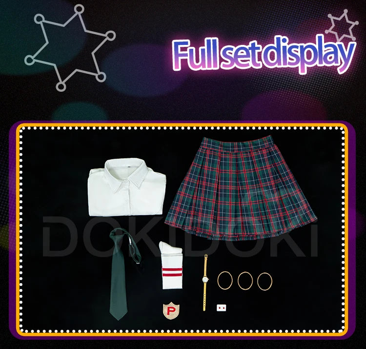 Stocking/Panty Cosplay Costume Anime Cosplay 【S-2XL】DokiDoki-R Female Cute School Uniform Stocking Panty Cosplay Plus Size